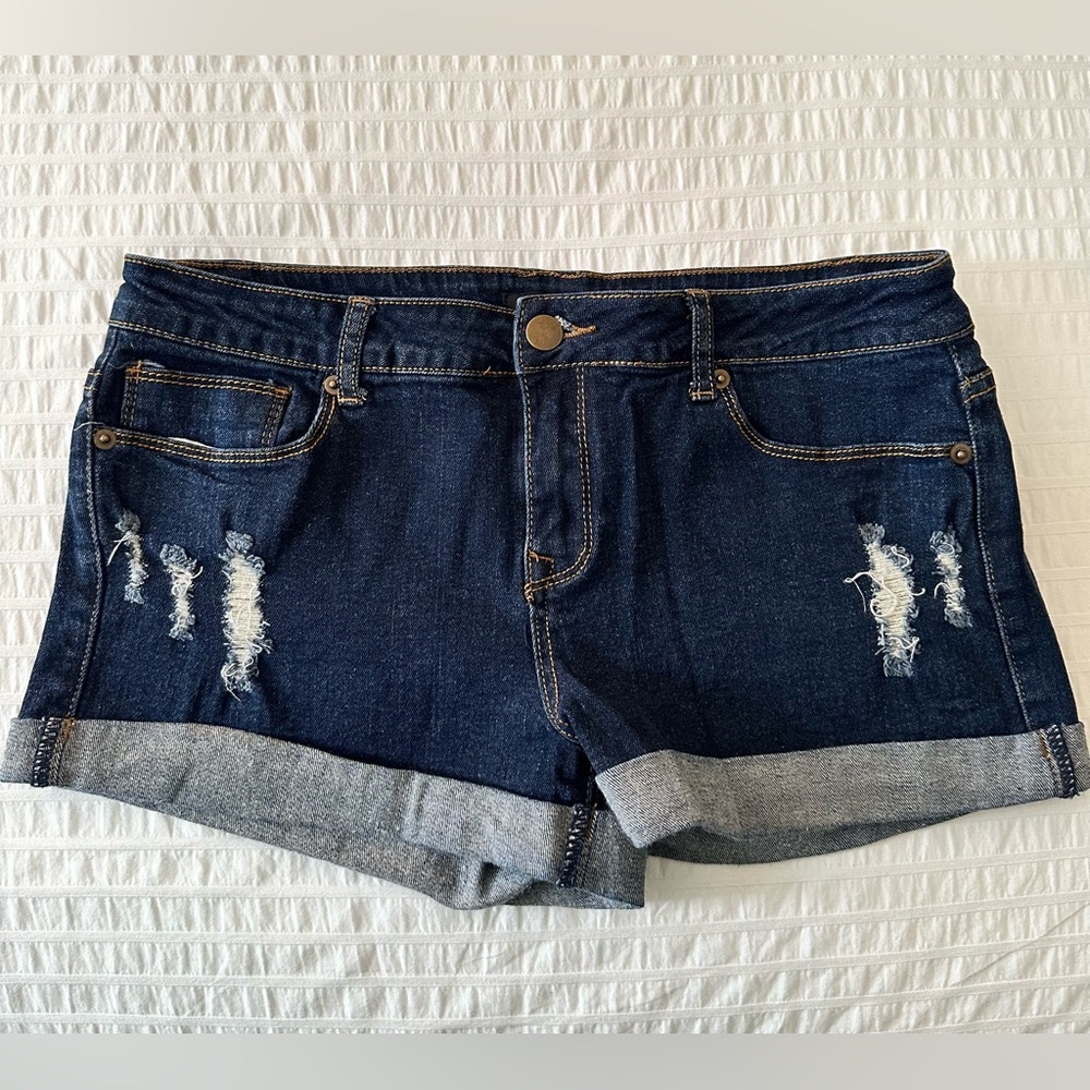 Forever 21 | Denim Hem Cuff Shorts (Size 30)
